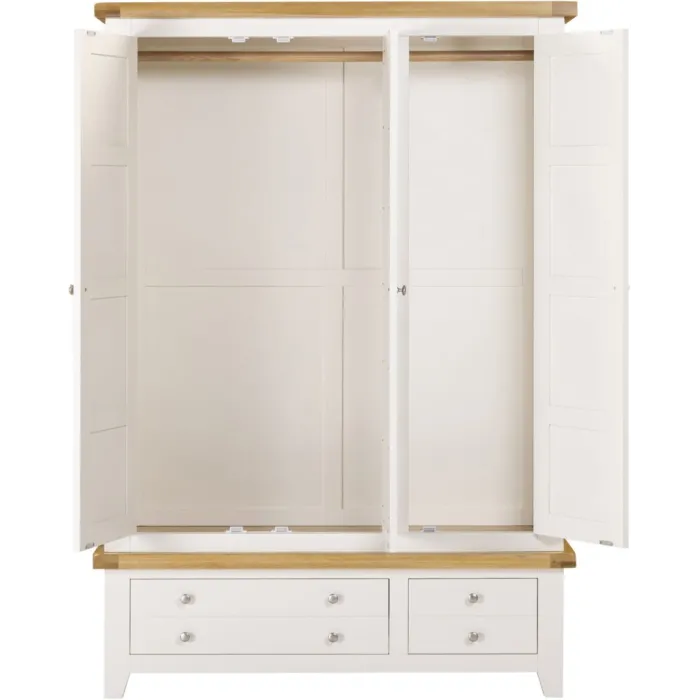 Windsor 3 Door 2 Drawer Wardrobe - Ivory | Murphy Furniture