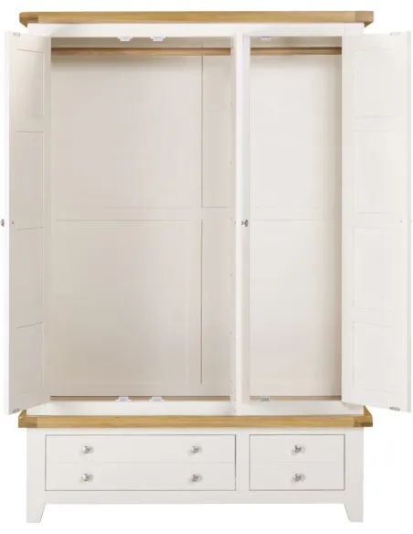 Windsor 3 Door 2 Drawer Wardrobe - Ivory | Murphy Furniture