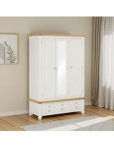 Windsor 3 Door 2 Drawer Wardrobe - Ivory | Murphy Furniture