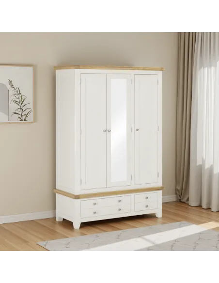 Windsor 3 Door 2 Drawer Wardrobe - Ivory | Murphy Furniture