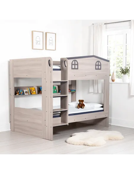 Hector Small Double Bunk Bed - Ash Grey | Murphy Furniture