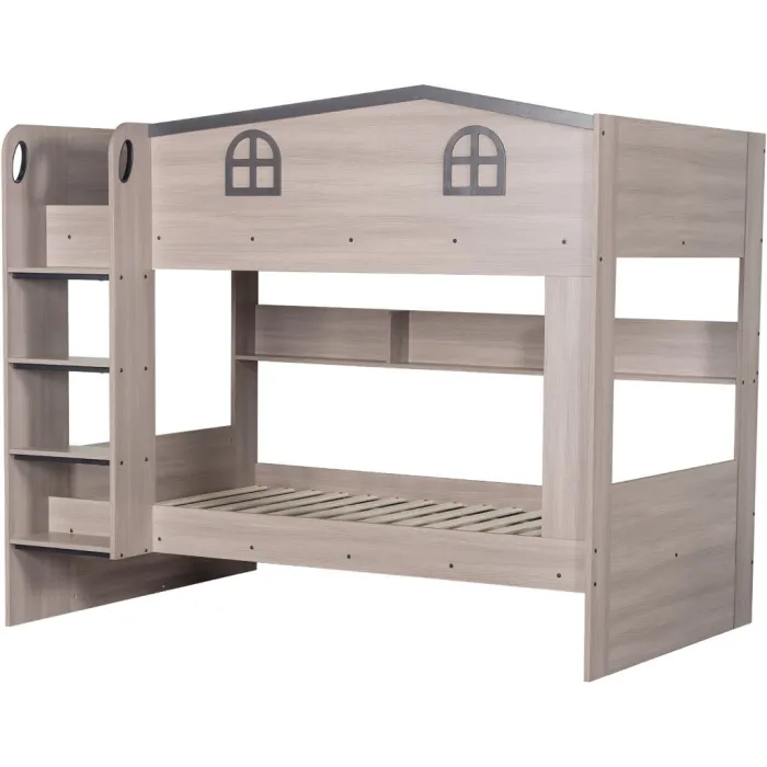 Hector Small Double Bunk Bed - Ash Grey | Murphy Furniture
