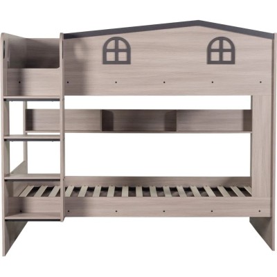Hector Small Double Bunk Bed - Ash Grey | Murphy Furniture