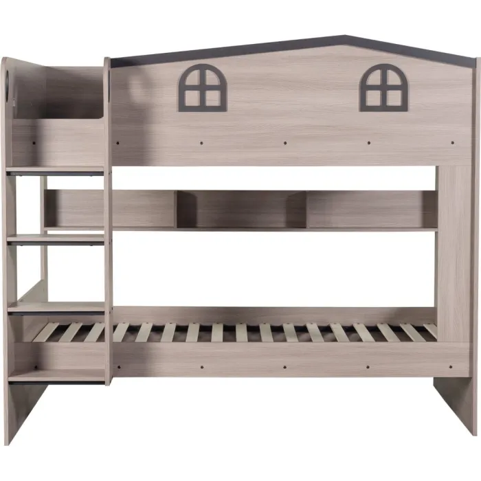 Hector Small Double Bunk Bed - Ash Grey | Murphy Furniture
