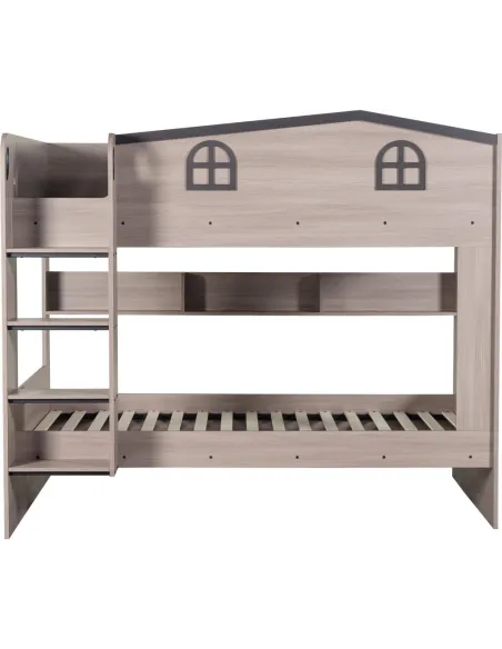 Hector Small Double Bunk Bed - Ash Grey | Murphy Furniture