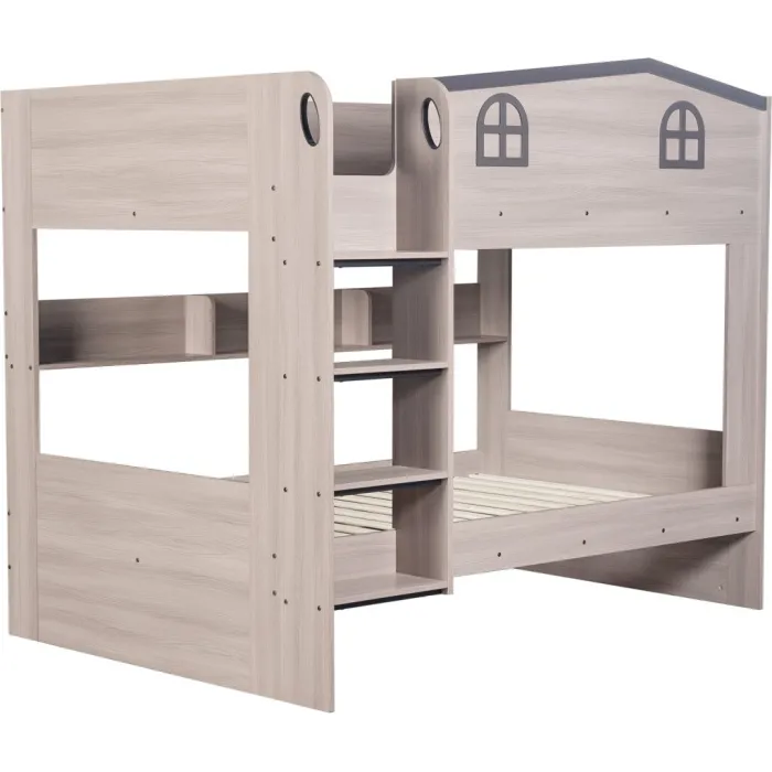 Hector Small Double Bunk Bed - Ash Grey | Murphy Furniture