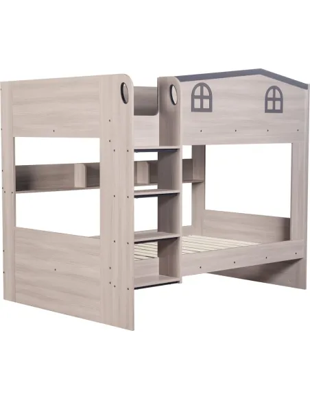 Hector Small Double Bunk Bed - Ash Grey | Murphy Furniture