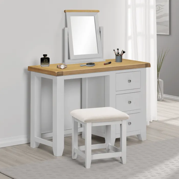 Windsor Dressing Table Stool - Pebble Gr | Murphy Furniture