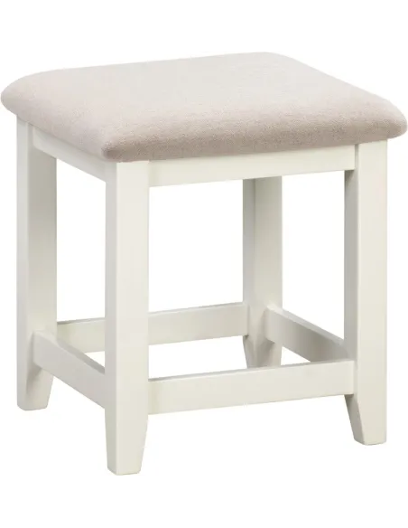 Windsor Dressing Table Stool - Ivory/Oat | Murphy Furniture