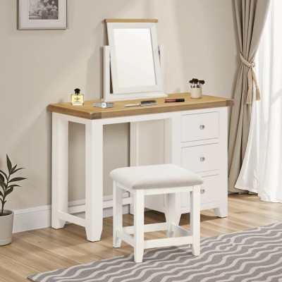Windsor Dressing Table Stool - Ivory/Oat | Murphy Furniture