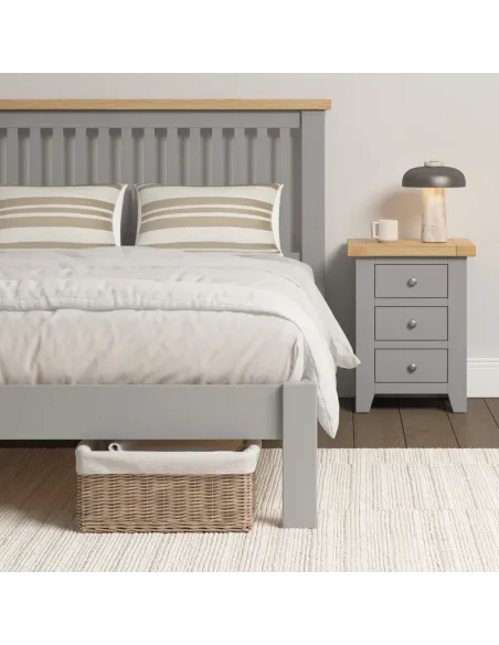 Windsor 5ft Low End Bedframe - Pebble Gr | Murphy Furniture