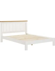 Windsor 5ft Low End Bedframe - Ivory/Oak | Murphy Furniture