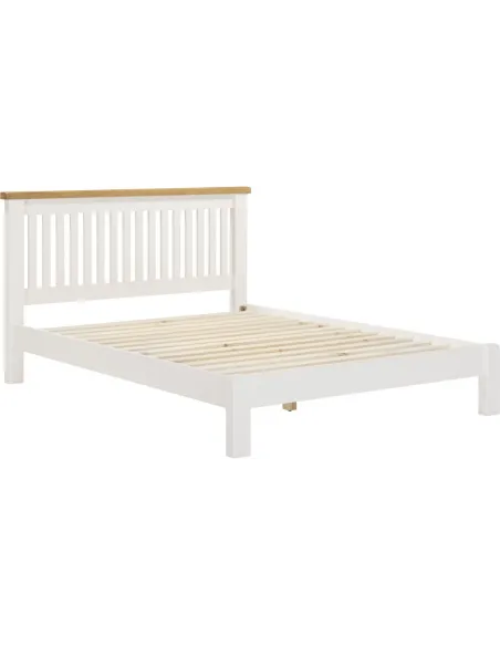 Windsor 5ft Low End Bedframe - Ivory/Oak | Murphy Furniture