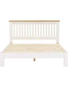 Windsor 5ft Low End Bedframe - Ivory/Oak | Murphy Furniture 2
