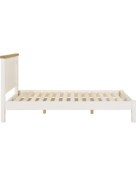 Windsor 5ft Low End Bedframe - Ivory/Oak | Murphy Furniture