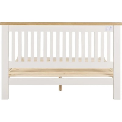 Windsor 5ft Low End Bedframe - Ivory/Oak | Murphy Furniture