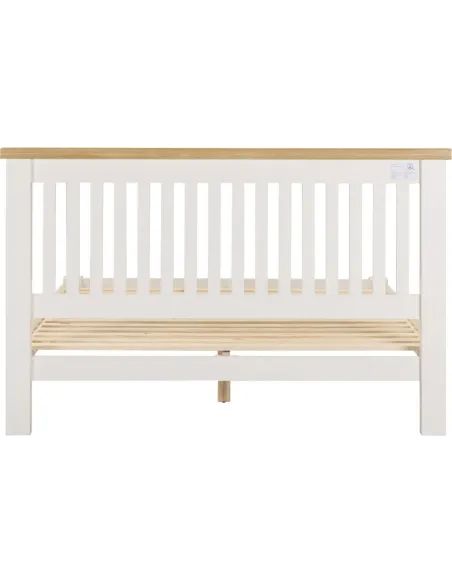 Windsor 5ft Low End Bedframe - Ivory/Oak | Murphy Furniture