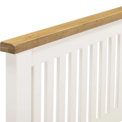 Windsor 5ft Low End Bedframe - Ivory/Oak | Murphy Furniture