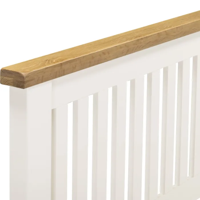 Windsor 5ft Low End Bedframe - Ivory/Oak | Murphy Furniture