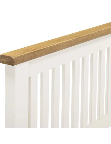 Windsor 5ft Low End Bedframe - Ivory/Oak | Murphy Furniture