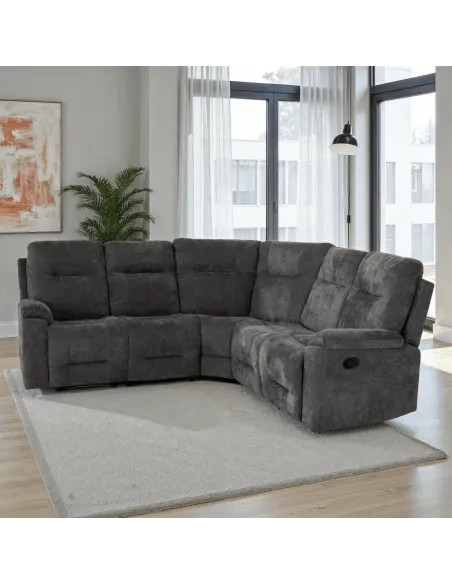 Guildford Corner Sofa - Grey Fabric | Murphy Furniture