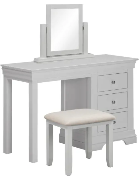 Bordeaux Dressing Table Stool - Pebble G | Murphy Furniture