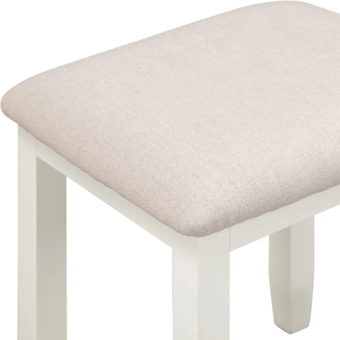 Bordeaux Dressing Table Stool - Ivory | Murphy Furniture