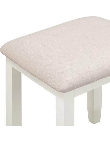 Bordeaux Dressing Table Stool - Ivory | Murphy Furniture