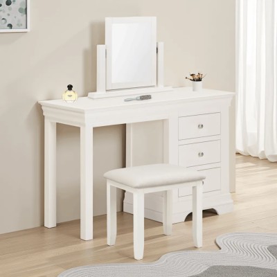 Bordeaux 3 Drawer Dressing Table - Ivory | Murphy Furniture