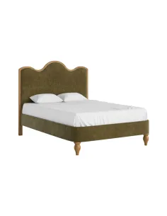 Verona 4ft6 Bedframe - Green/Oak | Murphy Furniture