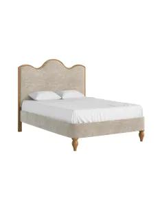 Verona 4ft6 Bedframe - Oatmeal/Oak | Murphy Furniture