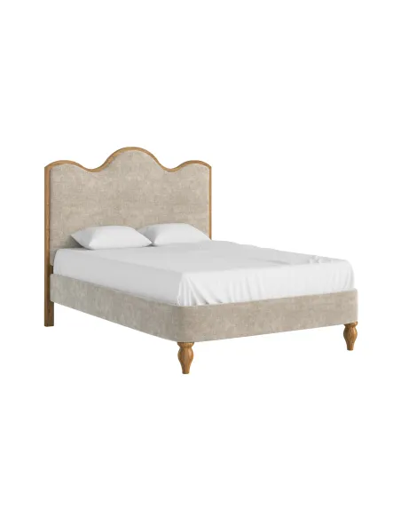 Verona 4ft6 Bedframe - Oatmeal/Oak | Murphy Furniture