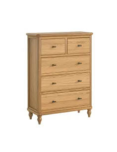 Verona 2 Over 3 Drawer Chest - Oak | Murphy Furniture