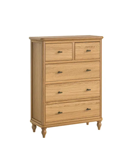 Verona 2 Over 3 Drawer Chest - Oak | Murphy Furniture