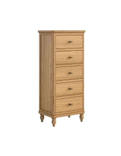 Verona Narrow Tallboy Chest  - Oak | Murphy Furniture