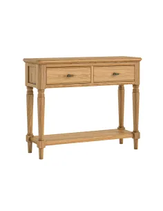 Verona Console Table With Shelf - Oak | Murphy Furniture