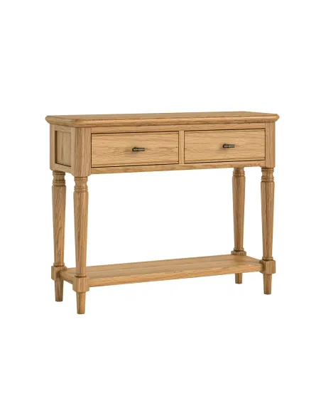Verona Console Table With Shelf - Oak | Murphy Furniture