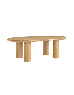 Como Oval Coffee Table - Oak | Murphy Furniture