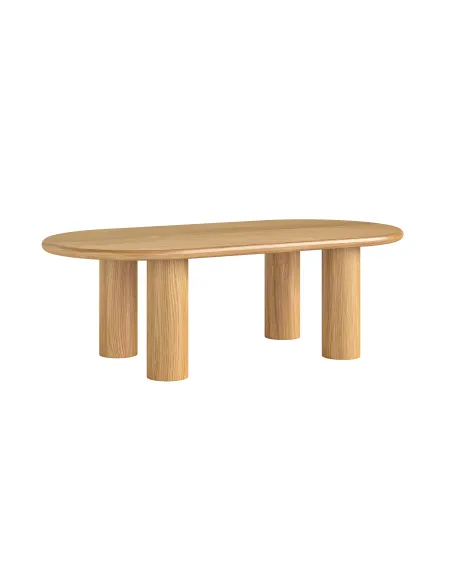 Como Oval Coffee Table - Oak | Murphy Furniture