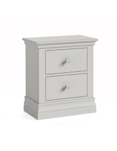 Burgundy 2 Drawer Bedside Locker - Light | Murphy Furniture