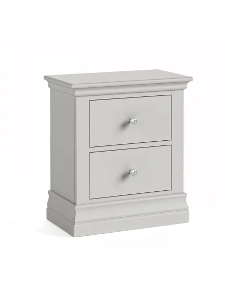 Burgundy 2 Drawer Bedside Locker - Light | Murphy Furniture