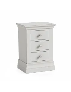Burgundy 3 Drawer Bedside Locker - Light | Murphy Furniture