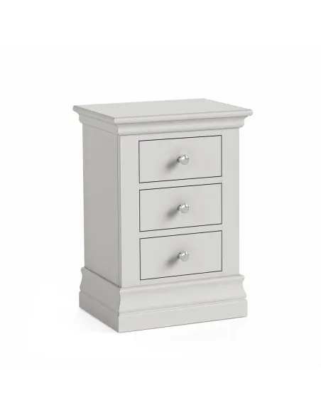 Burgundy 3 Drawer Bedside Locker - Light | Murphy Furniture
