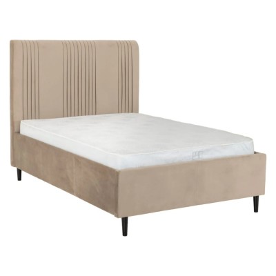 Maine 4ft6 Bed - Taupe Velvet Fabric | Murphy Furniture
