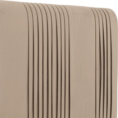 Maine 4ft6 Bed - Taupe Velvet Fabric | Murphy Furniture