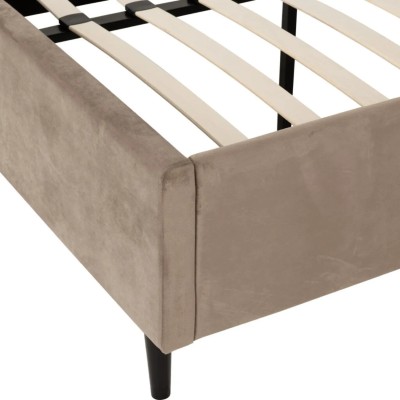 Maine 4ft6 Bed - Taupe Velvet Fabric | Murphy Furniture