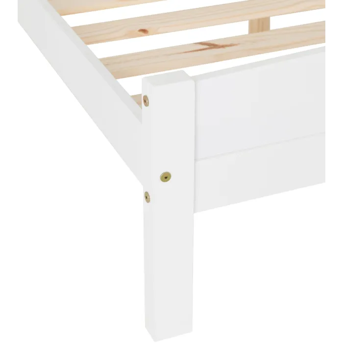 Amber 4FT6 Bedframe - White | Murphy Furniture