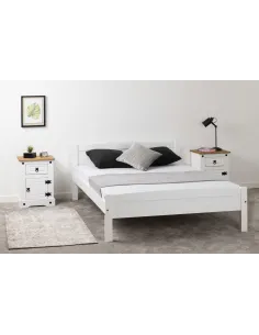 Amber 4FT6 Bedframe - White | Murphy Furniture