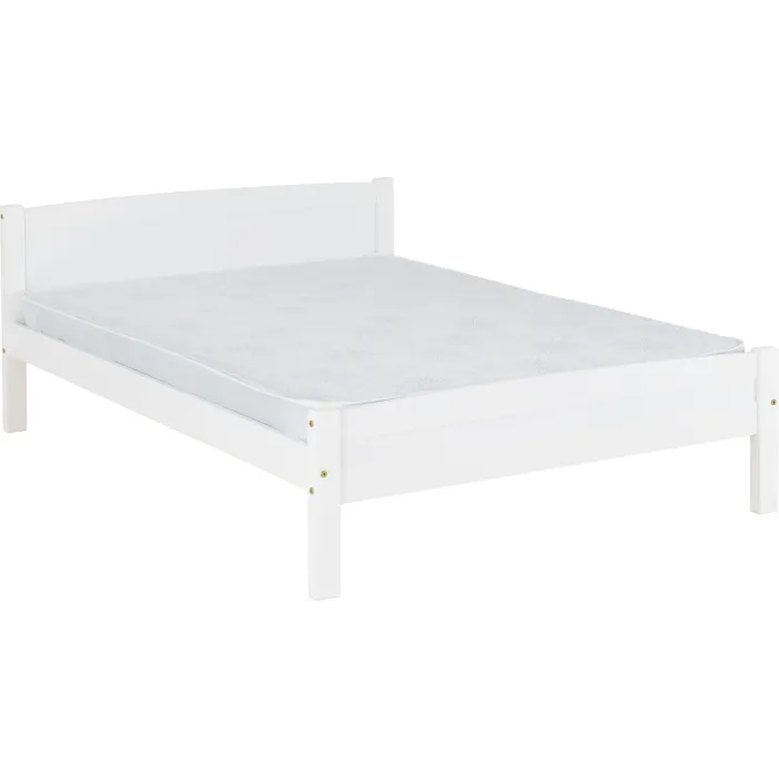 Amber 4FT6 Bedframe - White | Murphy Furniture