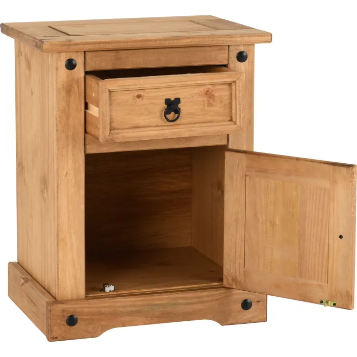 Corona 1 Drawer 1 Door Bedside Locker - | Murphy Furniture